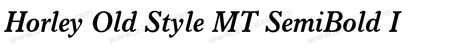 Horley Old Style MT SemiBold Italic字体转换